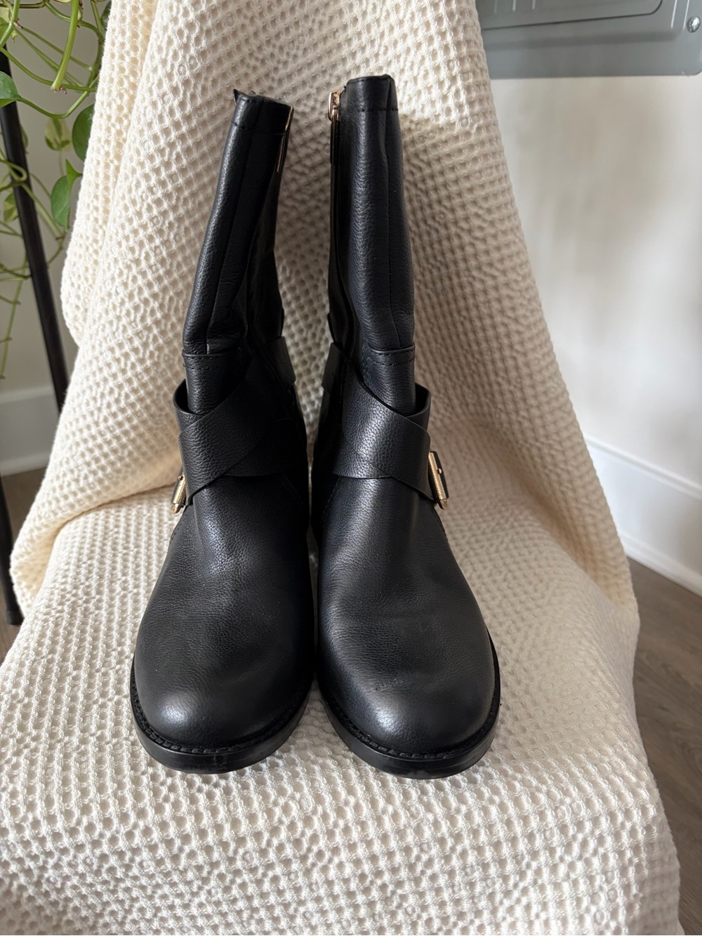 Vince Camuto Leather Mid-Calf Boots